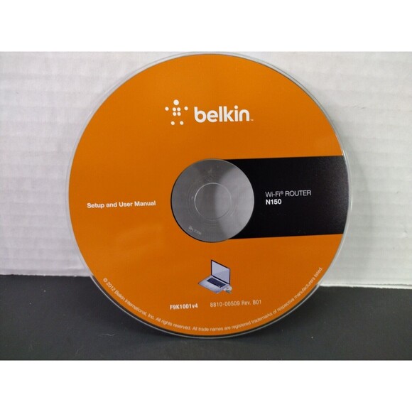 Belkin Driver Disc Wi-Fi Router N150 Setup & User Manual CD Software - Picture 1 of 3